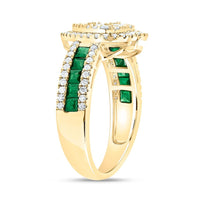 Yellow Gold Natural Diamond Heart Ring - 5/8 Carat Total Diamond Weight
