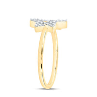 Yellow Gold Natural Diamond Star Of David Ring - 1/6 Carat Total Diamond Weight