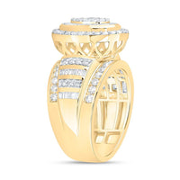 Yellow Gold Oval Diamond Ring - 1 1/2 Carat Total Diamond Weight