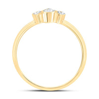 Yellow Gold Pear Diamond Ring - 1/10 Carat Total Diamond Weight