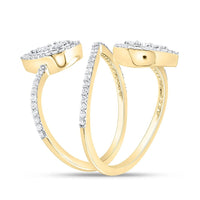 Yellow Gold Pear Diamond Ring - 3/4 Carat Total Diamond Weight