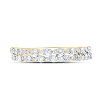 Yellow Gold Pear Diamond Ring - 3/8 Carat Total Diamond Weight