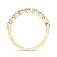 Yellow Gold Pear Diamond Ring - 3/8 Carat Total Diamond Weight