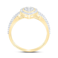Yellow Gold Pear Diamond Ring - 3/8 Carat Total Diamond Weight