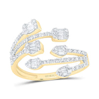 Yellow Gold Pear Diamond Ring - 3/8 Carat Total Gemstone Weight