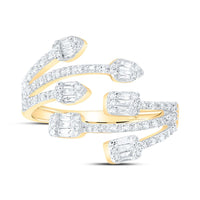 Yellow Gold Pear Diamond Ring - 3/8 Carat Total Gemstone Weight