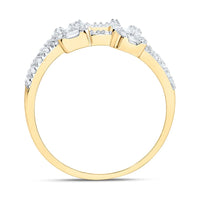 Yellow Gold Pear Diamond Ring - 3/8 Carat Total Gemstone Weight