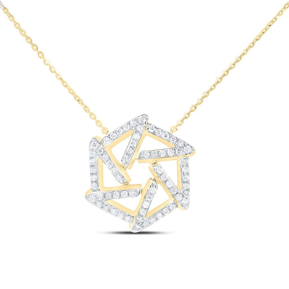 Yellow Gold Round Diamond 18-Inch Necklace - 1/3 Carat Total Diamond Weight