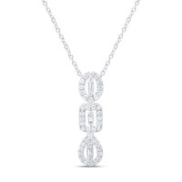 Yellow Gold Round Diamond 18-Inch Necklace - 1/4 Carat Total Diamond Weight