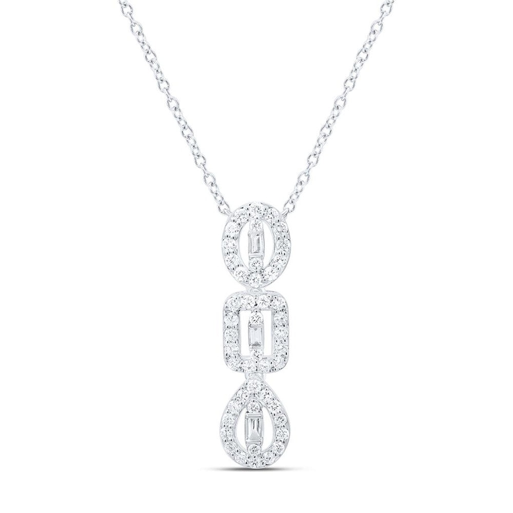 Yellow Gold Round Diamond 18-Inch Necklace - 1/4 Carat Total Diamond Weight
