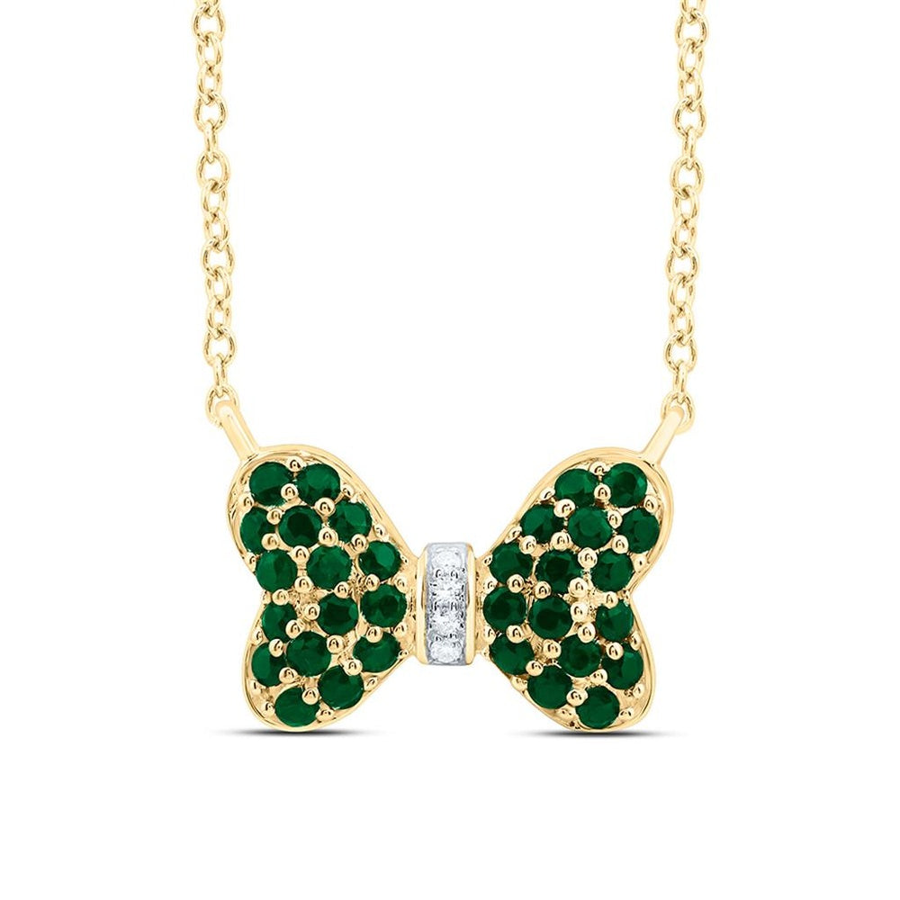 Yellow Gold Round Diamond 18-Inch Necklace