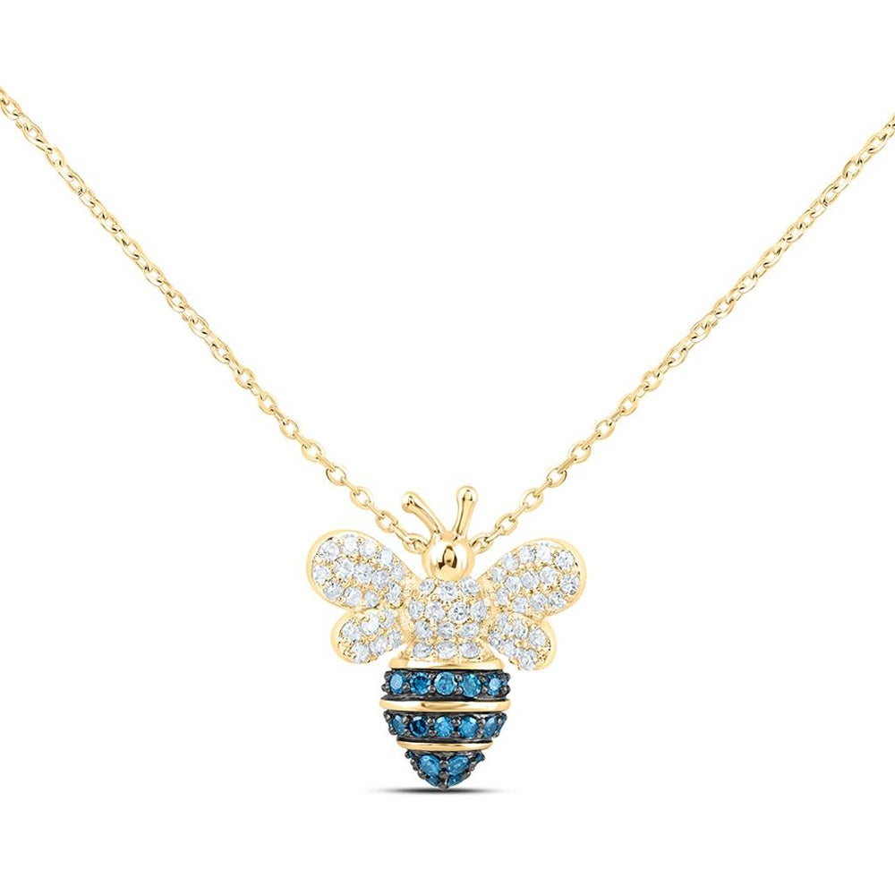 Yellow Gold Round Diamond 18-Inch Necklace - 3/8 Carat Total Diamond Weight