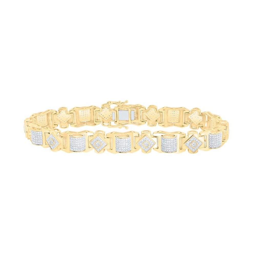 Yellow Gold Round Diamond 8-Inch Bracelet - 2 5/8 Carat Total Diamond Weight