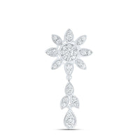 Yellow Gold Round Diamond Pendant - 1/2 Carat Total Diamond Weight