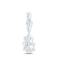 Yellow Gold Round Diamond Pendant - 1/2 Carat Total Diamond Weight