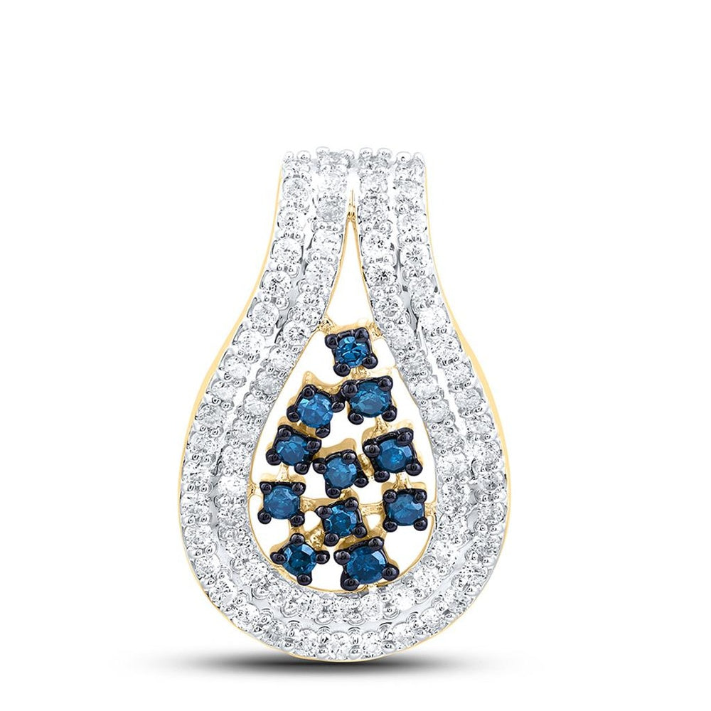 Yellow Gold Round Diamond Pendant - 1/4 Carat Total Diamond Weight
