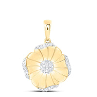 Yellow Gold Round Diamond Pendant - 1/5 Carat Total Diamond Weight