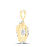Yellow Gold Round Diamond Pendant - 1/5 Carat Total Diamond Weight