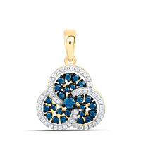 Yellow Gold Round Diamond Pendant - 5/8 Carat Total Diamond Weight