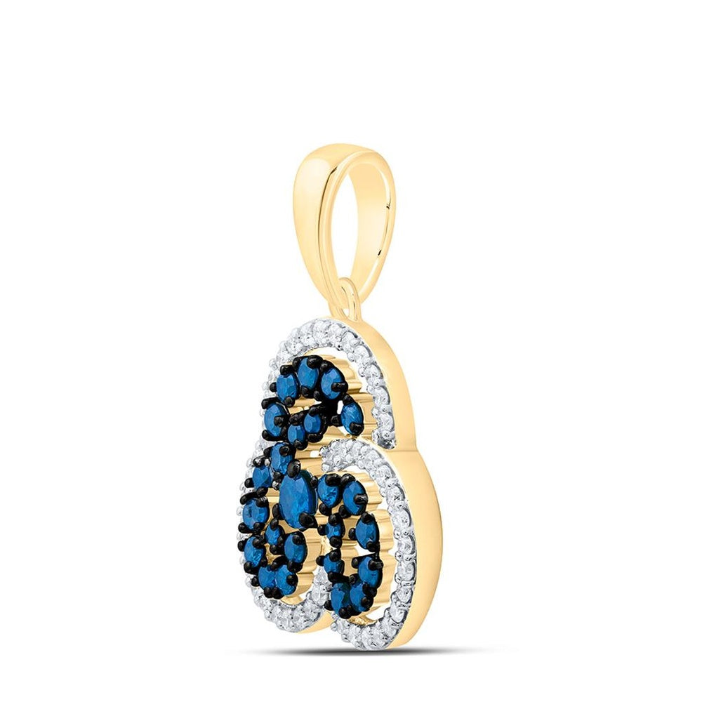 Yellow Gold Round Diamond Pendant - 5/8 Carat Total Diamond Weight