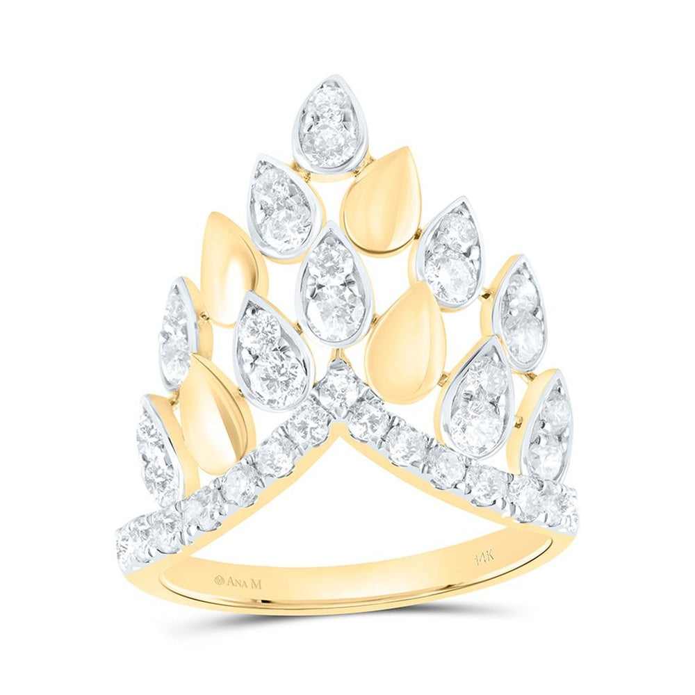 Yellow Gold Round Diamond Ring - 1 1/2 Carat Total Diamond Weight