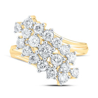 Yellow Gold Round Diamond Ring - 1 1/2 Carat Total Diamond Weight