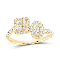 Yellow Gold Round Diamond Ring - 1/2 Carat Total Diamond Weight