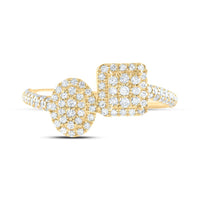 Yellow Gold Round Diamond Ring - 1/2 Carat Total Diamond Weight