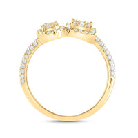 Yellow Gold Round Diamond Ring - 1/2 Carat Total Diamond Weight
