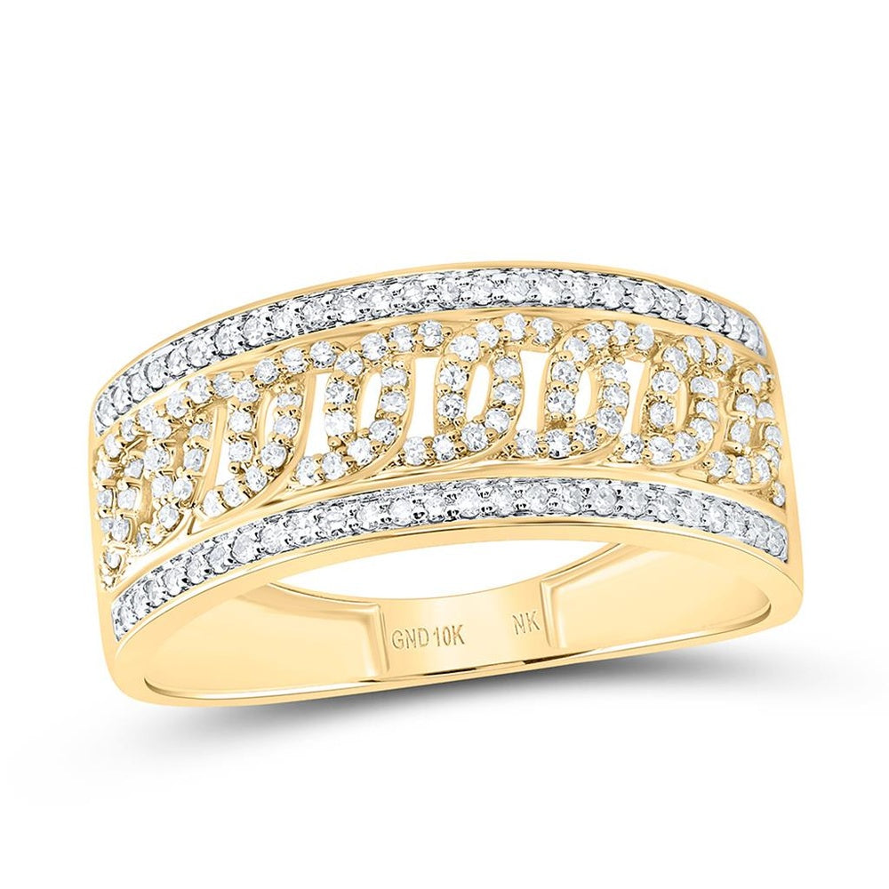 Yellow Gold Round Diamond Ring - 1/2 Carat Total Diamond Weight