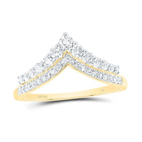Yellow Gold Round Diamond Ring - 1/2 Carat Total Diamond Weight