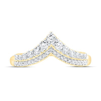 Yellow Gold Round Diamond Ring - 1/2 Carat Total Diamond Weight