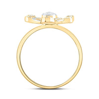 Yellow Gold Round Diamond Ring - 1/2 Carat Total Diamond Weight