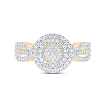 Yellow Gold Round Diamond Ring - 1/2 Carat Total Diamond Weight