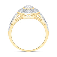 Yellow Gold Round Diamond Ring - 1/2 Carat Total Diamond Weight