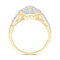 Yellow Gold Round Diamond Ring - 1/2 Carat Total Diamond Weight