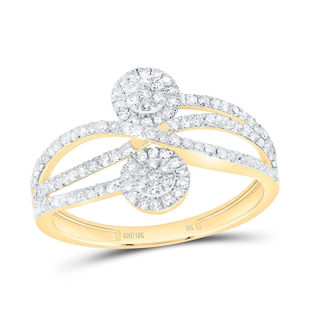 Yellow Gold Round Diamond Ring - 1/2 Carat Total Diamond Weight