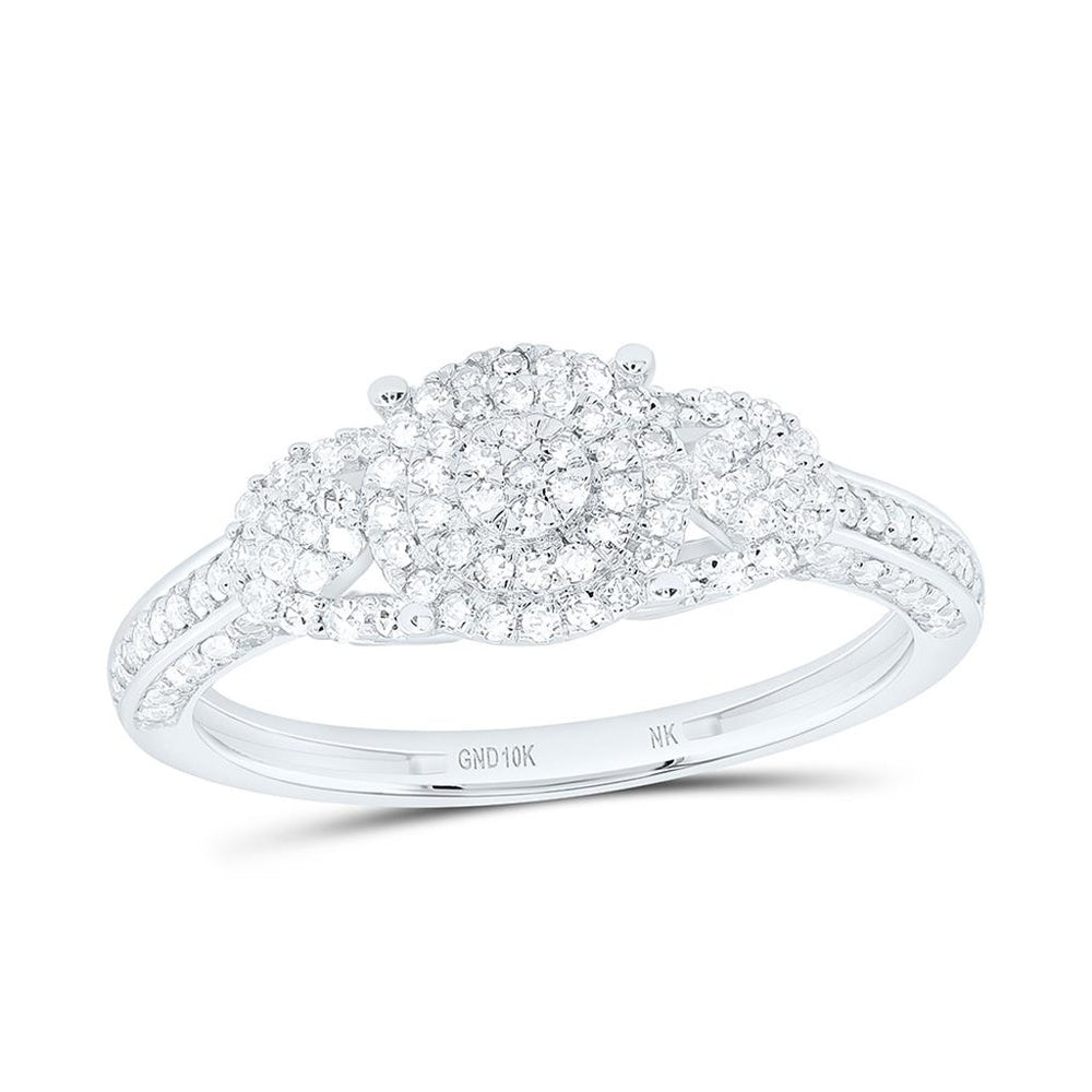 Yellow Gold Round Diamond Ring - 1/2 Carat Total Diamond Weight