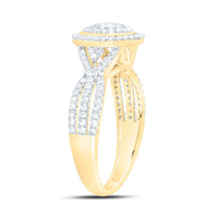 Yellow Gold Round Diamond Ring - 1/2 Carat Total Diamond Weight