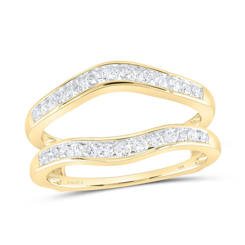 Yellow Gold Round Diamond Ring - 1/2 Carat Total Diamond Weight