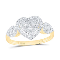 Yellow Gold Round Diamond Ring - 1/2 Carat Total Diamond Weight