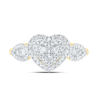 Yellow Gold Round Diamond Ring - 1/2 Carat Total Diamond Weight