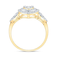 Yellow Gold Round Diamond Ring - 1/2 Carat Total Diamond Weight