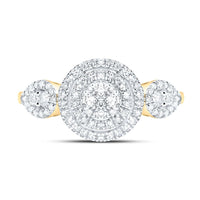 Yellow Gold Round Diamond Ring - 1/2 Carat Total Diamond Weight