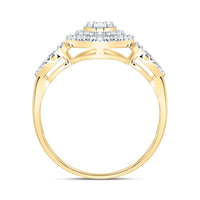 Yellow Gold Round Diamond Ring - 1/2 Carat Total Diamond Weight