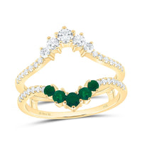 Yellow Gold Round Diamond Ring - 1/2 Carat Total Diamond Weight