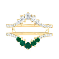 Yellow Gold Round Diamond Ring - 1/2 Carat Total Diamond Weight