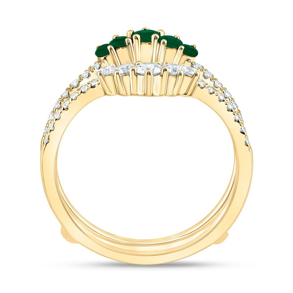 Yellow Gold Round Diamond Ring - 1/2 Carat Total Diamond Weight