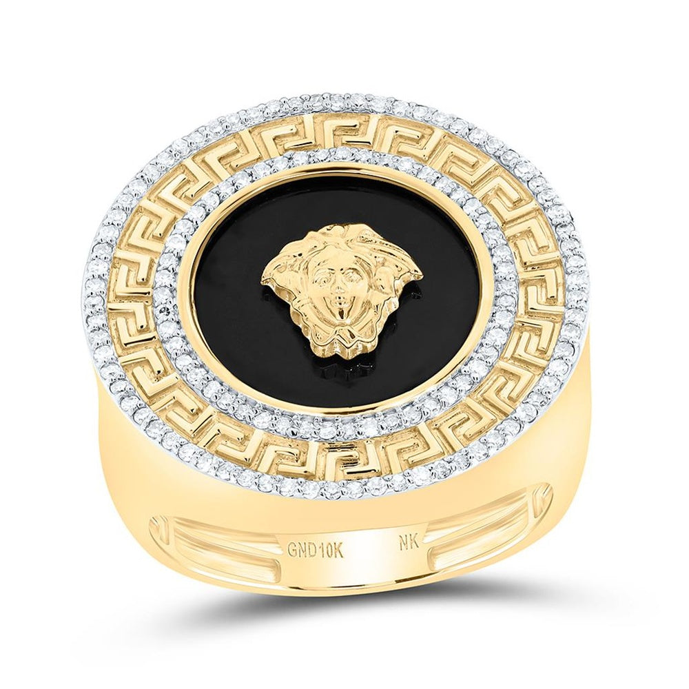 Yellow Gold Round Diamond Ring - 1/2 Carat Total Gemstone Weight