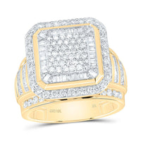 Yellow Gold Round Diamond Ring - 1 3/4 Carat Total Diamond Weight